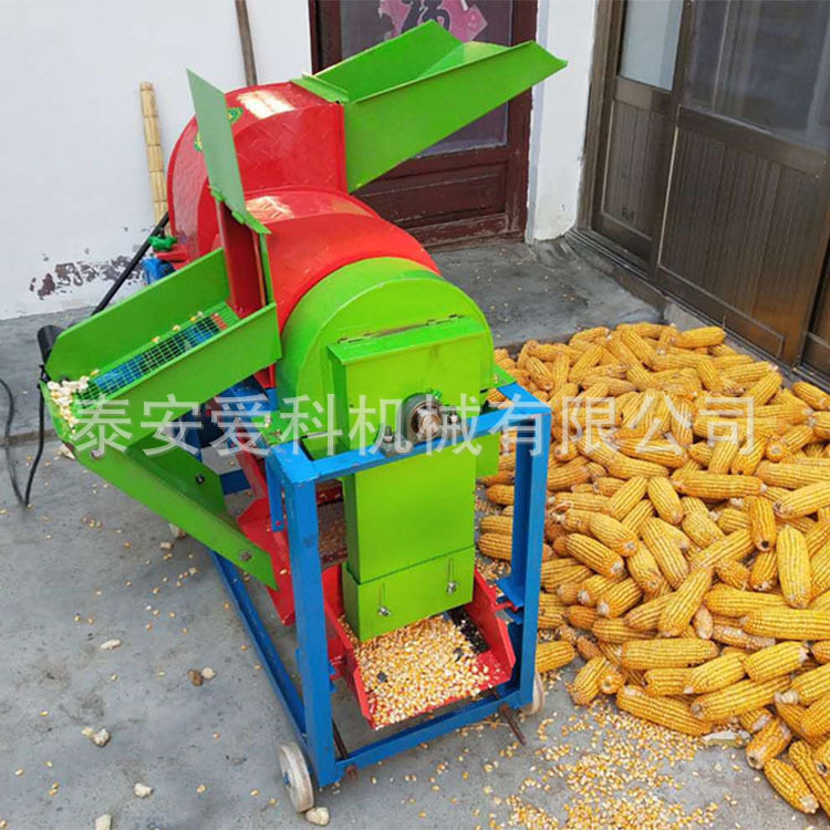 陕西关中家用小型稻子小麦脱粒机甩锤3片半圆筛网2片平网脱粒机