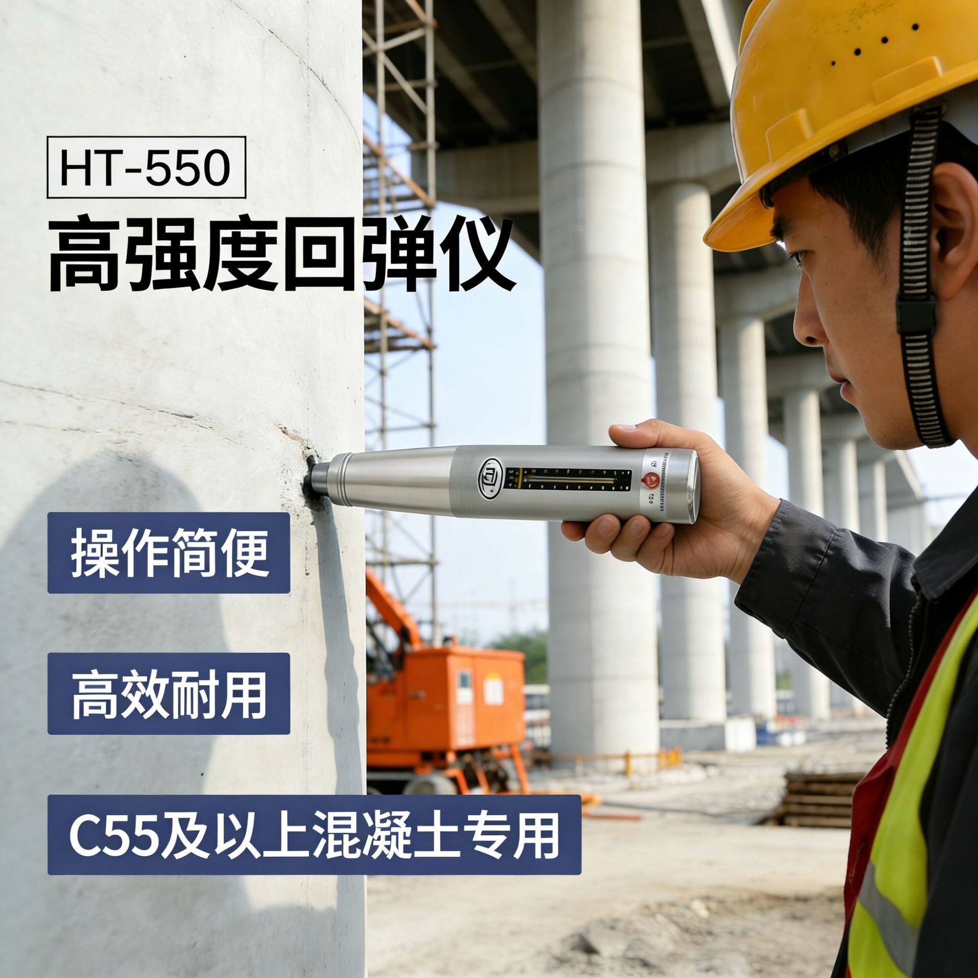 天津津维HT-550高强砼回弹仪高层建筑构件桥梁硂构件强度仪