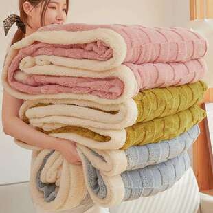 秋冬季新款塔芙绒毛毯加绒加厚被罩多功能毛毯双面绒毯子午睡绒毯