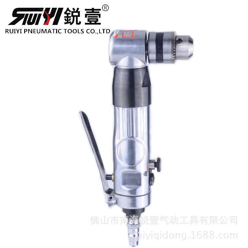 R-7003L型弯头正反转气钻角向气动钻夹头10mm 钻孔机