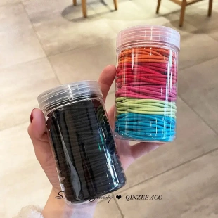 百搭发圈女发绳头饰皮筋扎头绳PX 100根罐装 福利