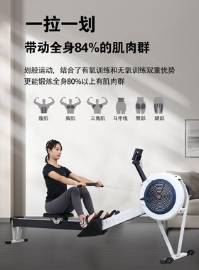 风阻划船机可折叠商家用有氧健身房器材室内滑雪机rowing machine