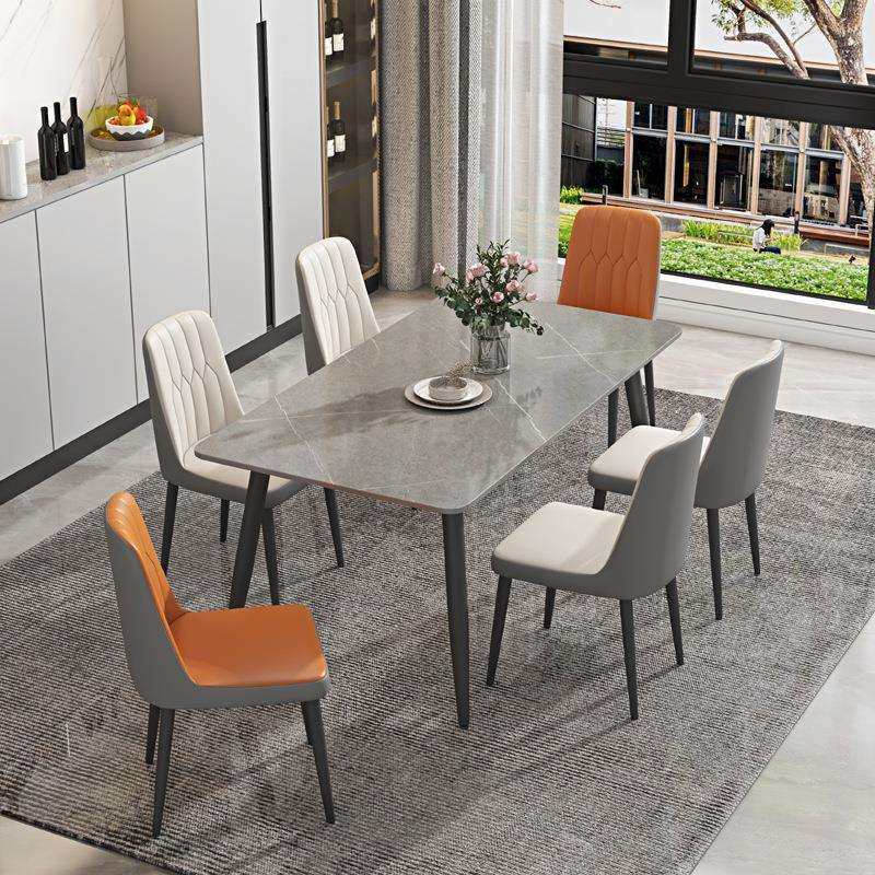 轻奢岩板餐桌椅组合现代简约小户型家用长方形4人6人吃饭桌子北欧,商业/办公家具,餐桌椅系列,淘宝优惠券,粉丝福利购,淘宝优惠卷