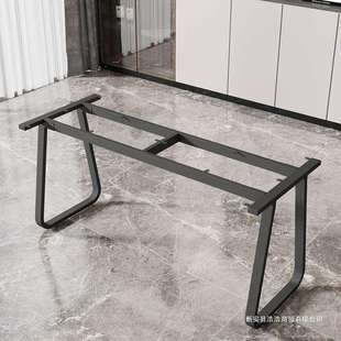 桌腿铁艺支架瓷砖岩板实木大板金属桌架大理石餐桌脚铁艺简约