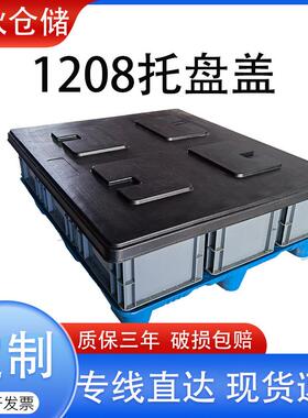 黑色1208塑料托盘盖板田字带挡边川字EU箱吹塑顶盖1210汽配厂加厚