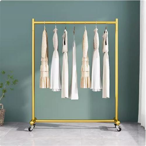 服装店展示架落地式男女装店货架网红直播中岛龙门挂衣架移动带轮