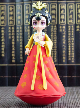 西安旅游纪念品大唐不夜城不倒翁小姐姐文创公仔少女生日礼物摆件