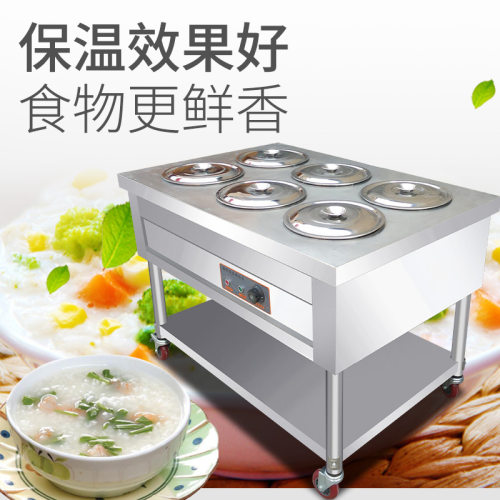 商用不锈钢电加热保温粥车汤桶台早餐移动摆摊快餐保温车圆桶