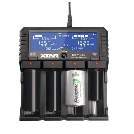 XTAR/爱克斯达VP4Plus4槽液晶镍氢/锂离子电池充电器可充电充电机