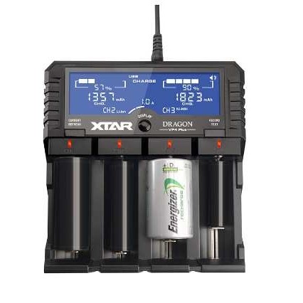 XTAR/爱克斯达VP4Plus4槽液晶镍氢/锂离子电池充电器可充电充电机