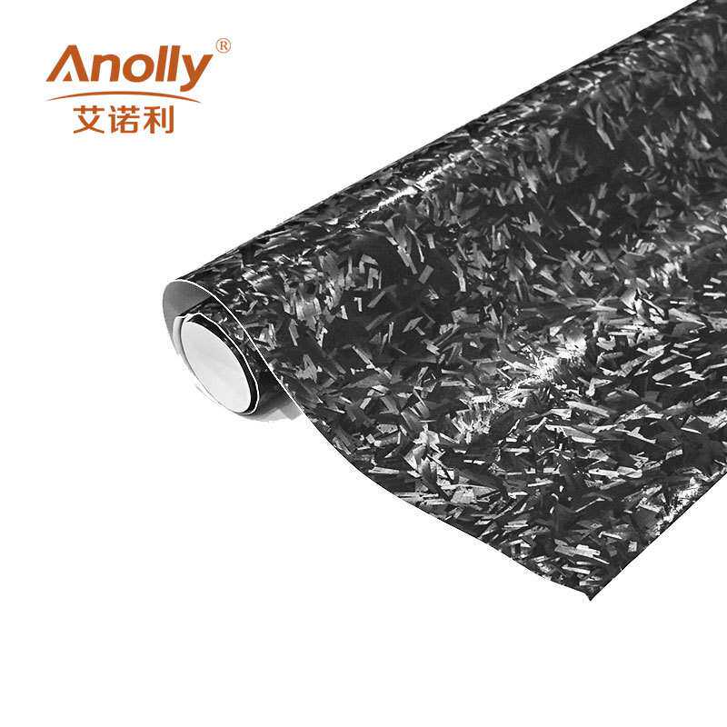 加工定制汽车哑面碳钢金属改色膜锻造纹碳纤维黑全车身贴OEM/ODM