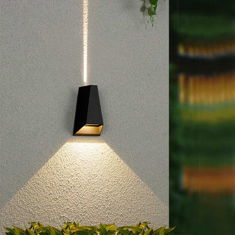 led户外壁灯现代简约铝材防水楼梯走廊阳台庭院过道室外墙壁灯