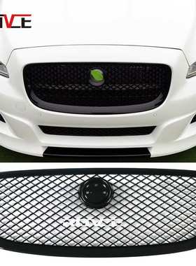 适用于捷豹2010-2015 XJ 中网 电镀中网 亮黑 碳纤维中网C2D45764