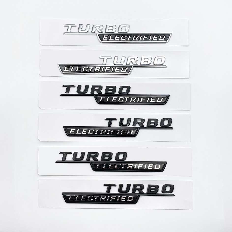 适用奔驰AMGC43电气化涡轮增压翼子板贴标TURBOELECTRIFIED侧标贴