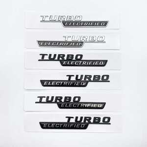适用奔驰AMGC43电气化涡轮增压翼子板贴标TURBOELECTRIFIED侧标贴