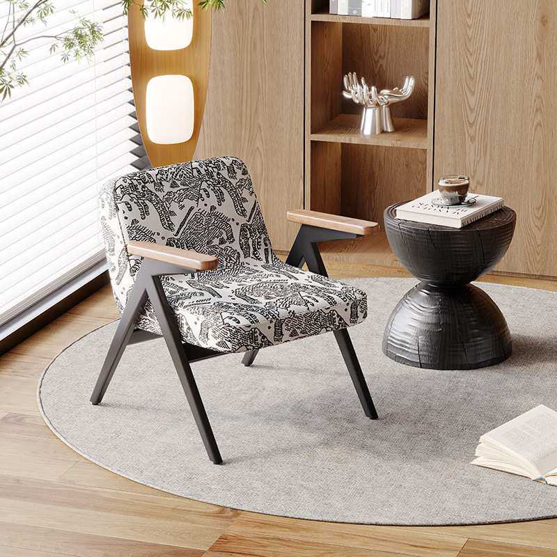 侘寂风懒人沙发椅铁艺简约客厅阳台设计师中古风休闲单人沙发椅