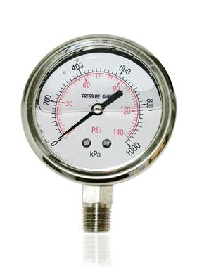 供全不锈钢压力表耐震充油压力表径向立装YNBF601000kPa1/4NPT