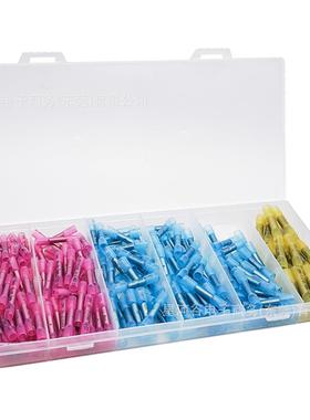 200PCS盒装热收缩绝缘防水线连接器汽车电气压接对接端子套件