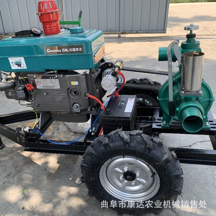 柴油机260高压喷灌泵农田喷水洒水机移动式4寸抽水机