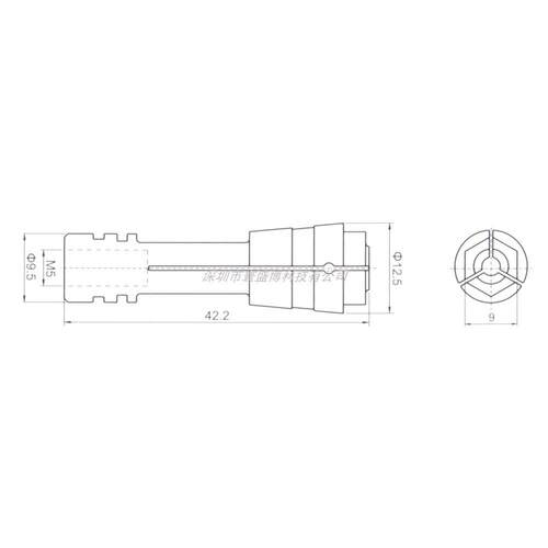 厂家高精度PCB钻锣机成型精雕雕刻机主轴263504夹头筒夹咀嘴