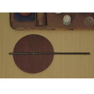 仿宋复原麈尾扇竹篦扇细竹丝全竹腰扇可旋转卷曲折叠云卷云舒古风