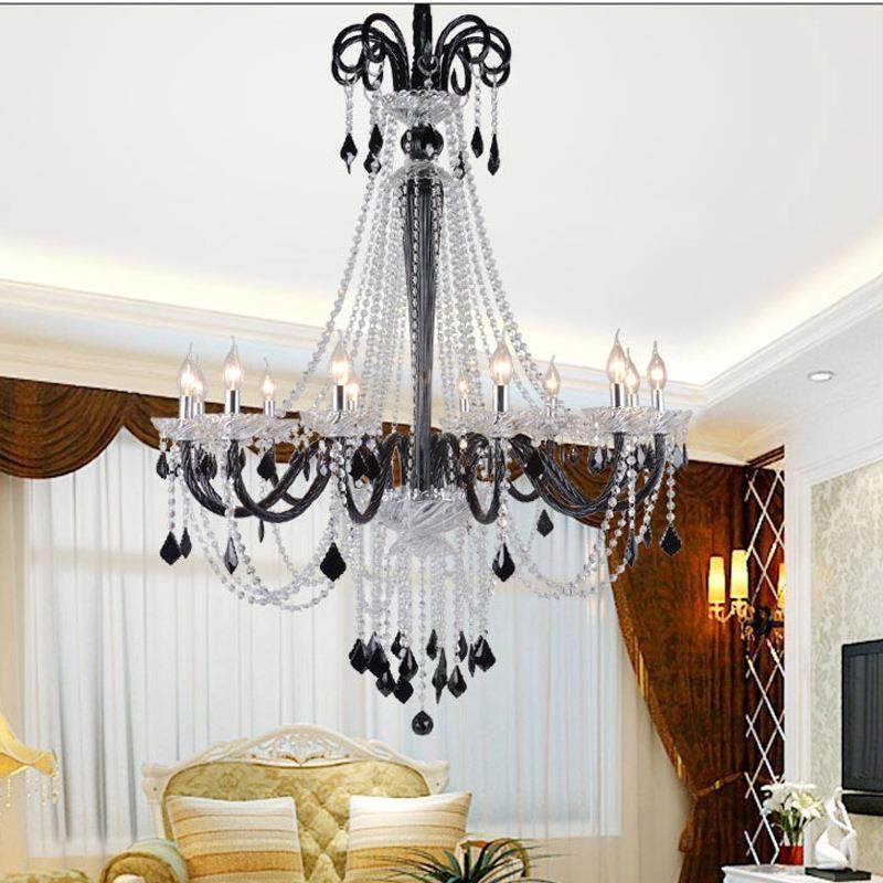 都是水晶蜡烛吊灯外贸欧式客厅书房灯后现代简约餐厅卧室灯具