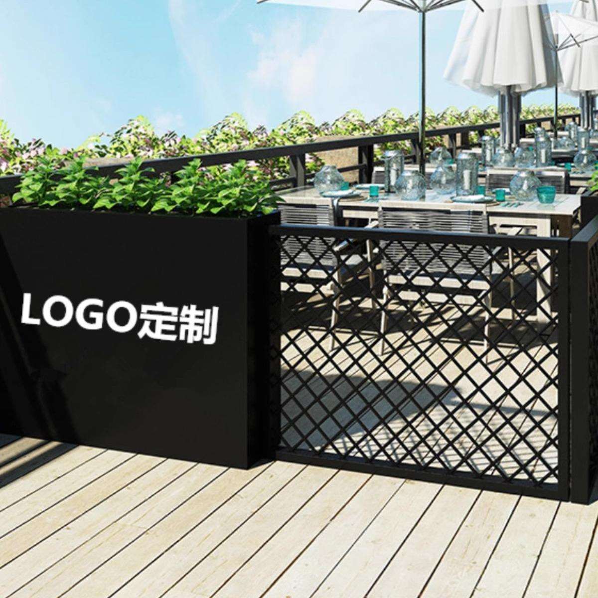 户外铁艺隔断护栏栅栏花园绿化花坛庭院装饰篱笆室外餐厅外摆围栏