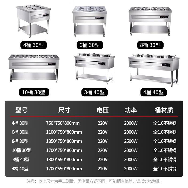 喜莱盛保温粥车快餐摆摊售粥车汤炉保温台快餐车汤桶售饭台保温车