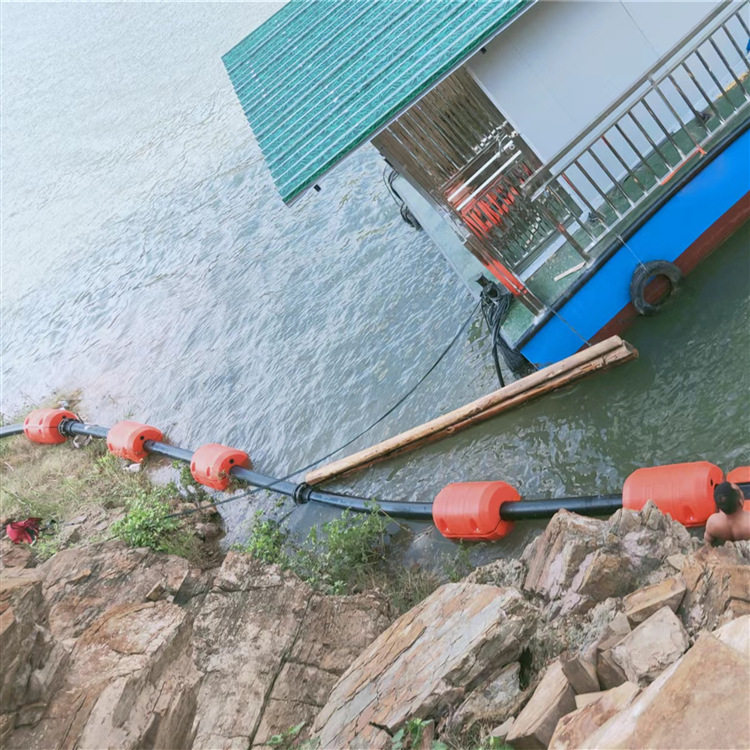 疏浚管线浮漂塑料浮体尺寸海上大浮力聚乙烯浮体组合管道浮筒