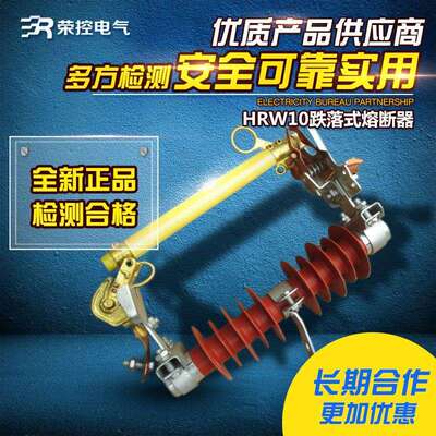 荣控高压户外跌落式熔断器HRW10-10/100A200硅橡胶熔断器令克开关