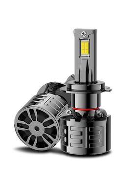 120W锌合金双铜管汽车LED大灯自带解码汽车灯前大灯车灯H4H7汽车