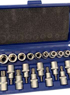 19PC新款1/2铬钒钢压批套筒工具组套套装套筒机修汽修家用工具箱