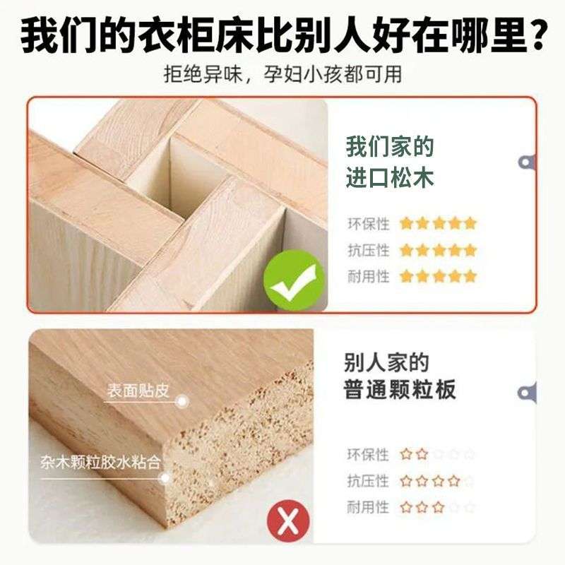 实木榻榻米床出租屋多功能收纳高箱储物床带抽屉家用儿童房
