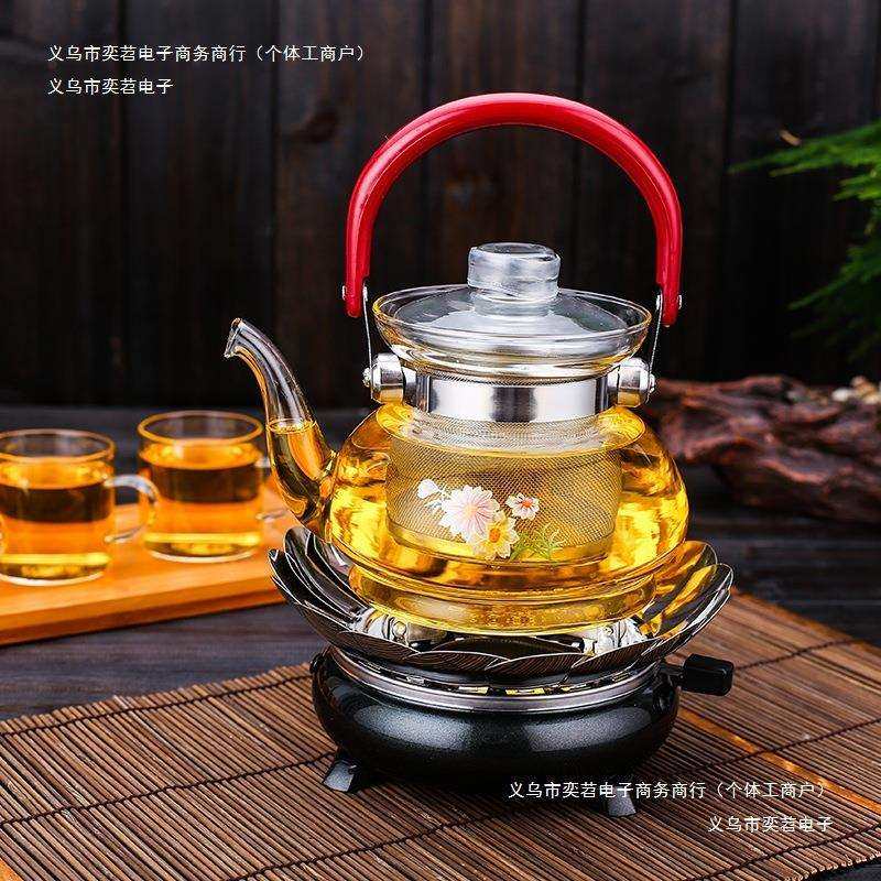 煮茶器便携茶具炉茶炉壶酒精炉户外玻璃防风烧水功夫不锈钢泡茶壶