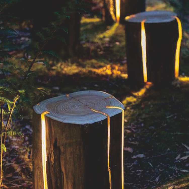 LED户外景观园林花园装饰灯树脂仿真木桩发光草坪灯