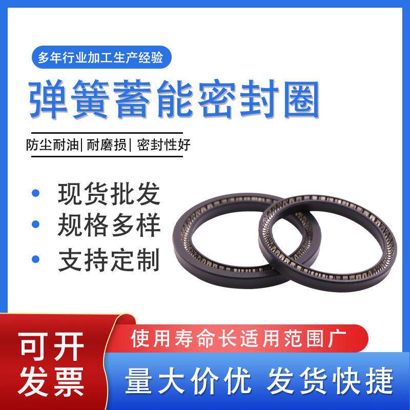 厂家直供 低温弹簧蓄能密封圈 聚四氟密封圈 耐高压密封圈