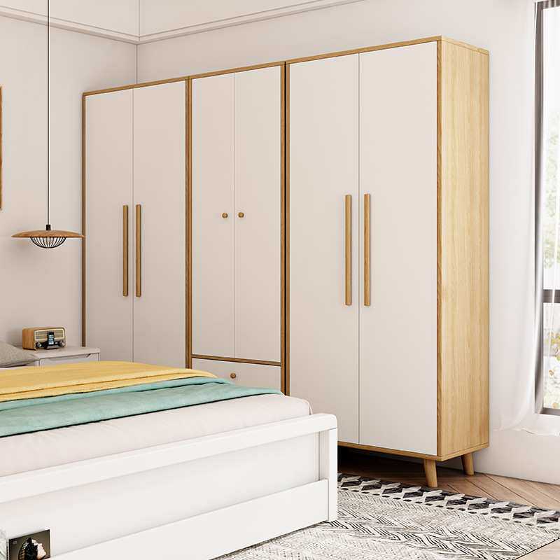 奶油风白色小衣柜现代简约经济型实木衣柜卧室家用儿童简易衣橱