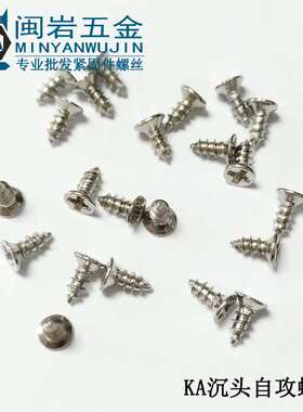 沉头十字自攻KA4.8*12-100   GB846平头尖尾自攻螺丝  304不锈钢