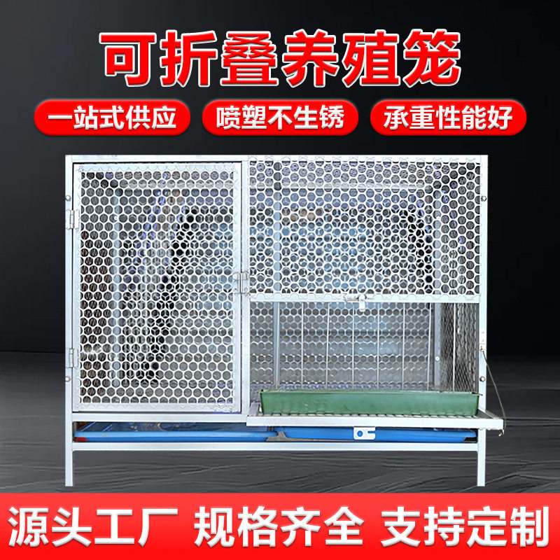 鸽子笼鸡笼家用兔笼养殖笼农村家禽鸡鸭鹅大号折叠加密镀锌板鸡舍