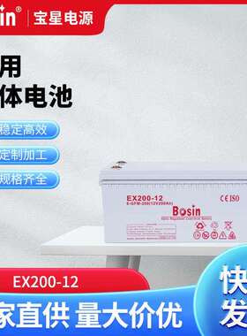 胶体电池蓄电池EX200AH12V免维护储能太阳能胶体铅酸免维护