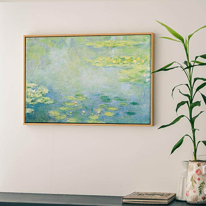 十七小众装饰 莫奈世界名画睡莲玄关边柜挂画装饰画客厅餐厅油画
