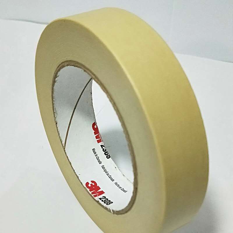 3M2308美纹纸胶带易撕无痕耐高温汽车喷漆遮蔽分色可手写邹纹胶
