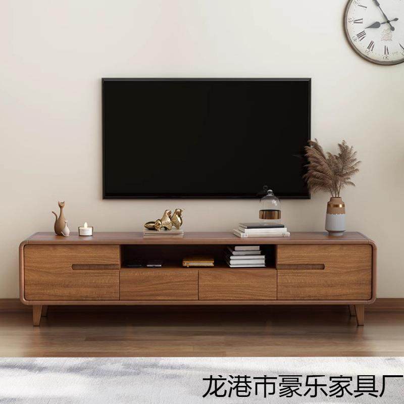新款电视柜茶几组合套装小户型客厅家用现代简约落地胡桃色轻奢柜