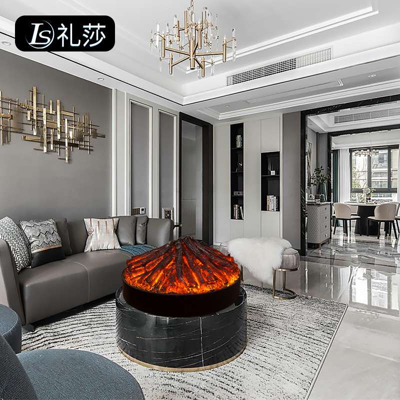 现代欧式3D真装饰裸碳 多色变换假火壁炉真碳火 现代观赏led盆炭