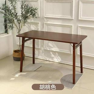 纯实木折叠桌书桌写字桌家用餐桌长方桌饭桌学习桌小B^t