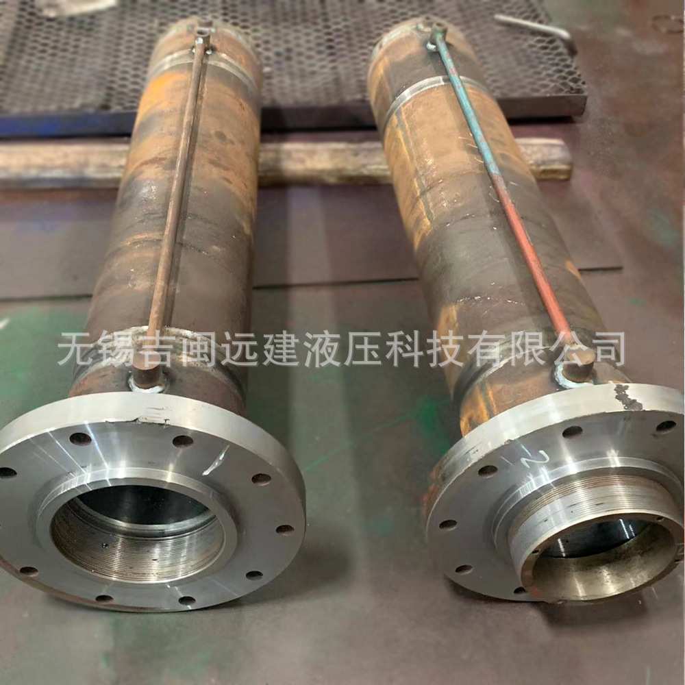 50吨前法兰双向油顶单向实力系统大吨位高压电动升降液压液压缸