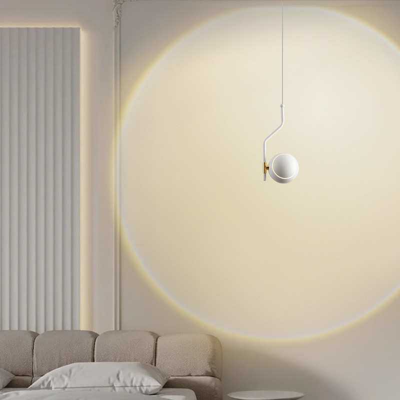 轻奢北欧设计师磁吸烟斗吊灯可旋转现代简约床头灯玄关LED灯具