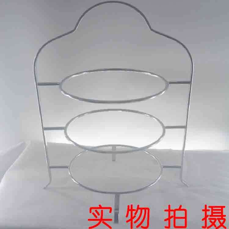 不锈钢三层冷餐架小吃蔬果架餐厨桌面摆台宴会茶歇点心蛋糕架