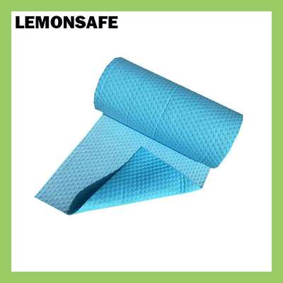 LEMONSAFE蓝色吸液棉卷化学品吸附棉防酸碱溶剂吸收垫HRL04