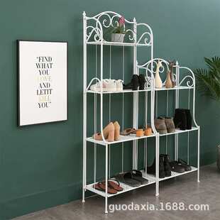 学校宿舍小户型客厅鞋架欧式简易多层鞋架家用玄关创意铁艺小鞋架